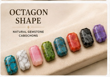 Octagon Shape Natural Gemstone Cabochons