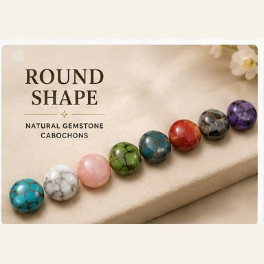 Round Shape Natural Gemstone Cabochons