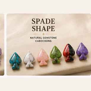 Spade Shape Natural Gemstone Cabochons
