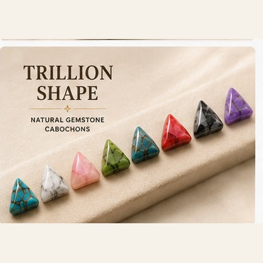 Trillion Shape Natural Gemstone Cabochons