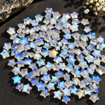 White Rainbow Moonstone Star Gemstones Double Sided Rose Cut - sold by the carat - Pedra Gems