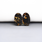 Kingman Black Buffalo Copper Composite Oval Cabochon Pair 17x10x3mm 11.5ct - black stone with bright copper veins - Pedra Gems