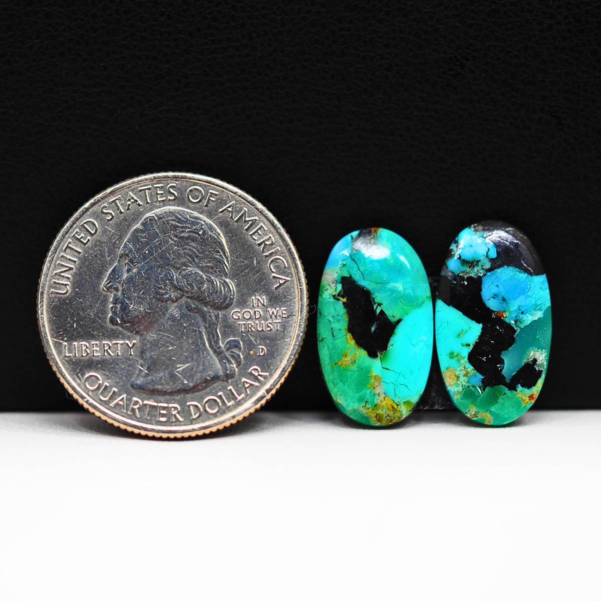 Mohave Buffalo composite pair 18x10x3mm 7.5ct oval cabochon Kingman - photo 1