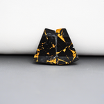 Kingman Black Buffalo Copper Composite Trapezoid Cabochon Pair 20x13x4mm 17ct - black stone with bright copper veins - Pedra Gems