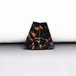 Kingman Black Buffalo Copper Composite Trapezoid Cabochon Pair 21x12x3mm 15ct - black stone with bright copper veins - Pedra Gems