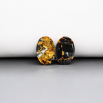 Kingman Black Buffalo Copper Composite Oval Cabochon Pair 15x10x3mm 9ct - black stone with bright copper veins - Pedra Gems