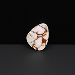 Stabilized Pink Dahlia Freeform Cabochon 18x14x4mm 9.5ct - soft pink and white with bronze veining, Kingman Arizona - Pedra Gems.