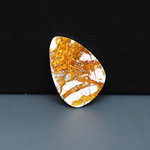 Stabilized Pink Dahlia Freeform Cabochon 25x17x3mm 11ct - soft pink and white with bronze veining, Kingman Arizona - Pedra Gems.