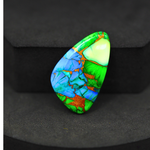 Natural Peacock Dahlia Freeform Cabochon 29x18mm 19.5ct - Peacock Blue-Green Composite - Pedra Gems