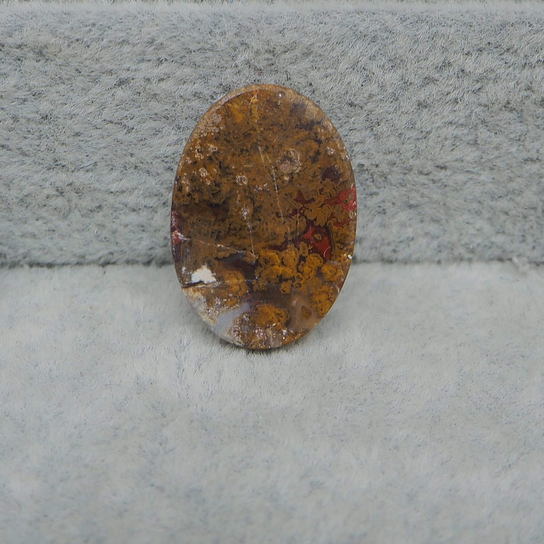  Natural banded agate oval gemstone close-up pattern