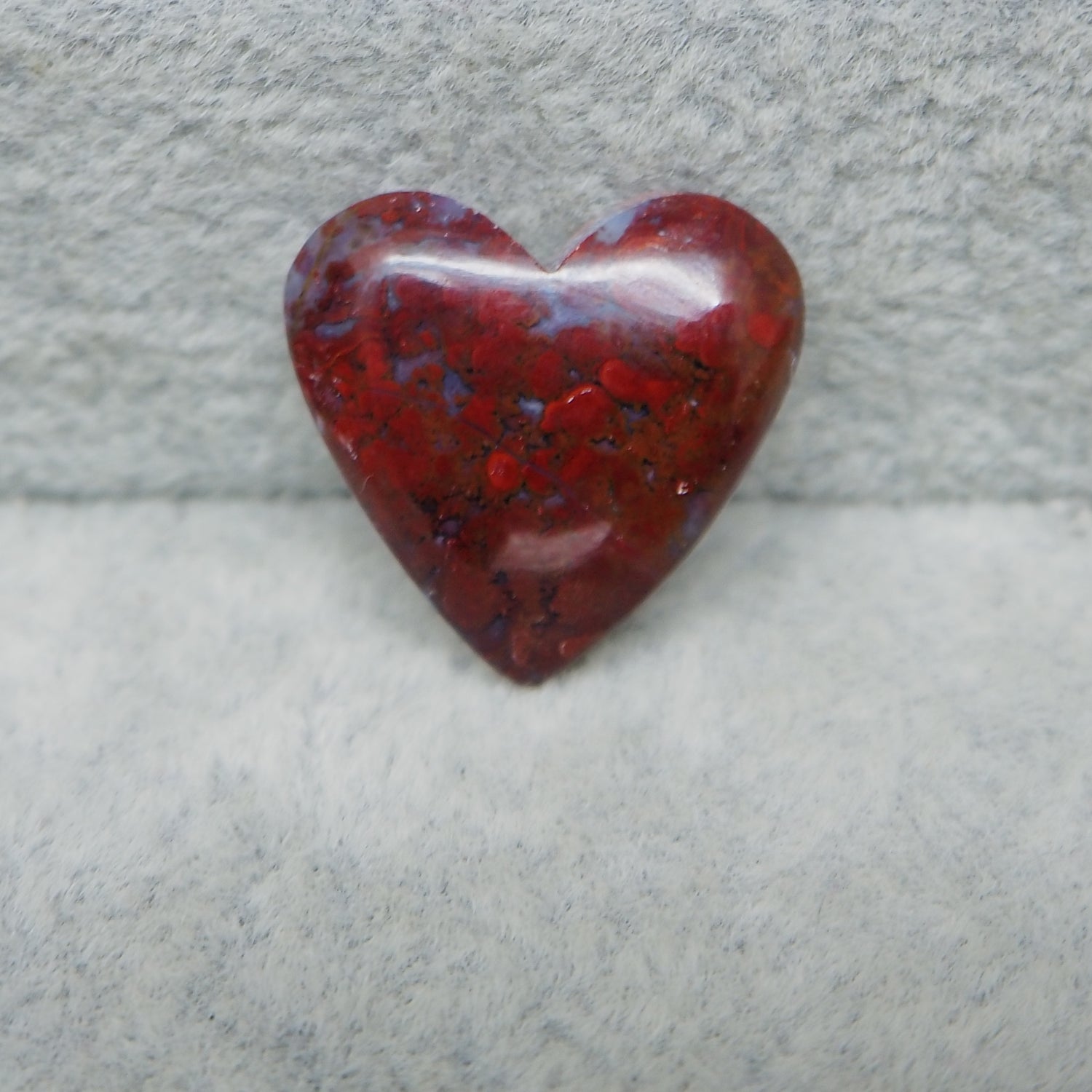 Seam Agate Heart Cabochon 19x19mm 12.5ct – Natural Gemstone