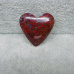 Small Seam Agate heart cabochon 6ct flat back ready to set