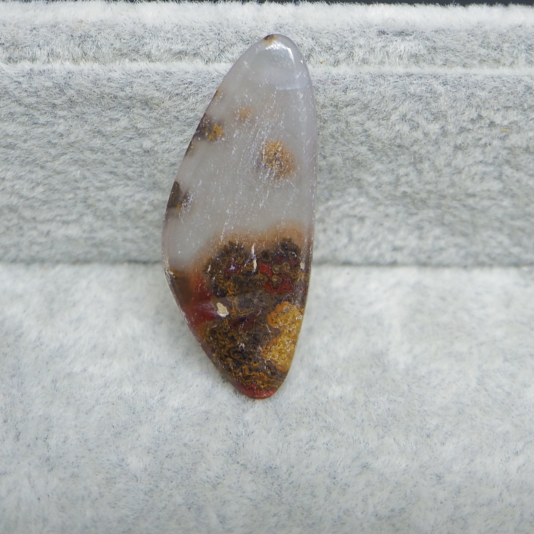Seam Agate freeform cabochon 19ct flat back ready to set