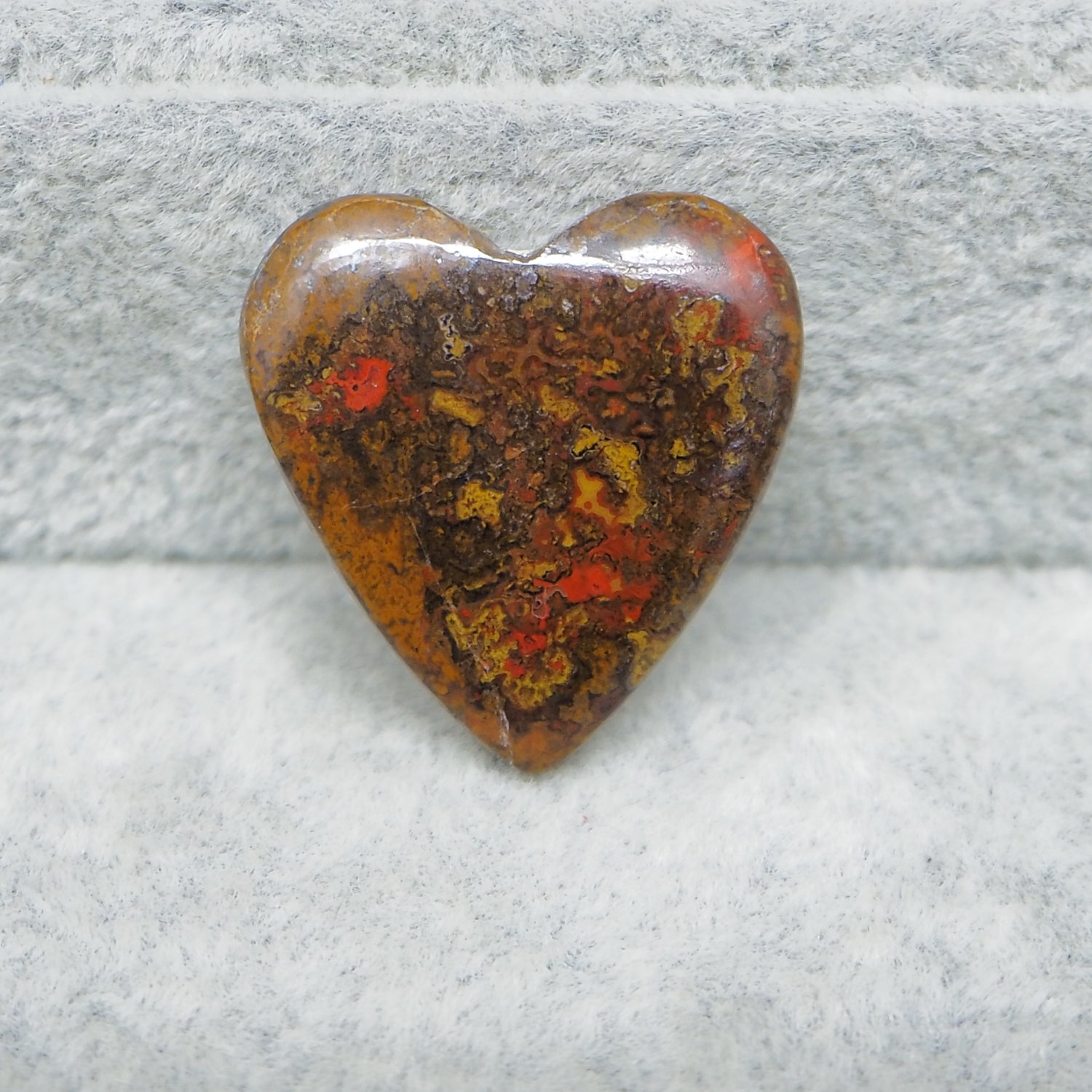  Seam Agate heart cabochon 22.5ct flat back ready to set