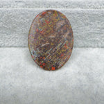 Multicolour Seam Agate oval cabochon 32.5ct flat back ready to set