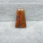  Natural Seam Agate trapezoid cabochon 21x13mm front view banding detail