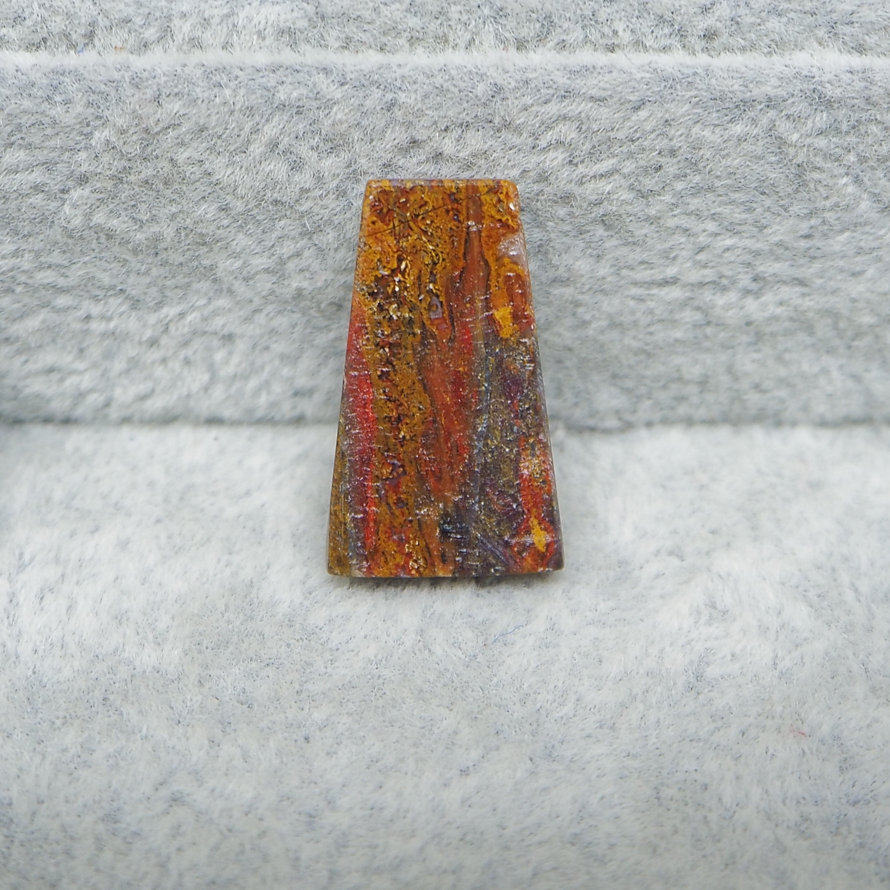Seam Agate trapeze cut cabochon 10.5ct flat back ready to set