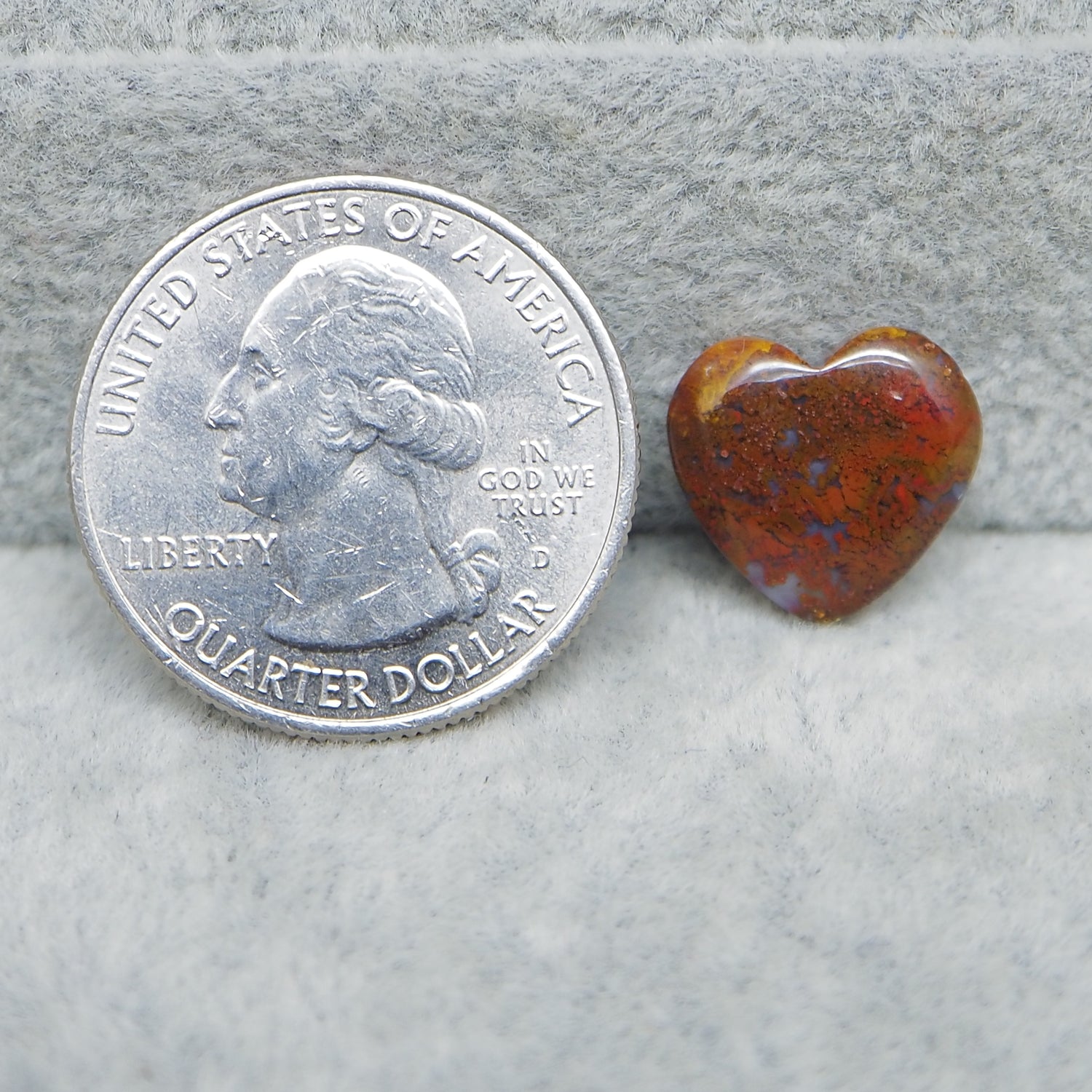 Small Seam Agate Heart Cabochon 13x13x14mm 6ct – Natural Gemstone (Copy)