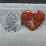  Large Seam Agate heart cabochon 35ct flat back ready to set