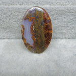 Seam Agate oval cabochon 17ct flat back ready to set