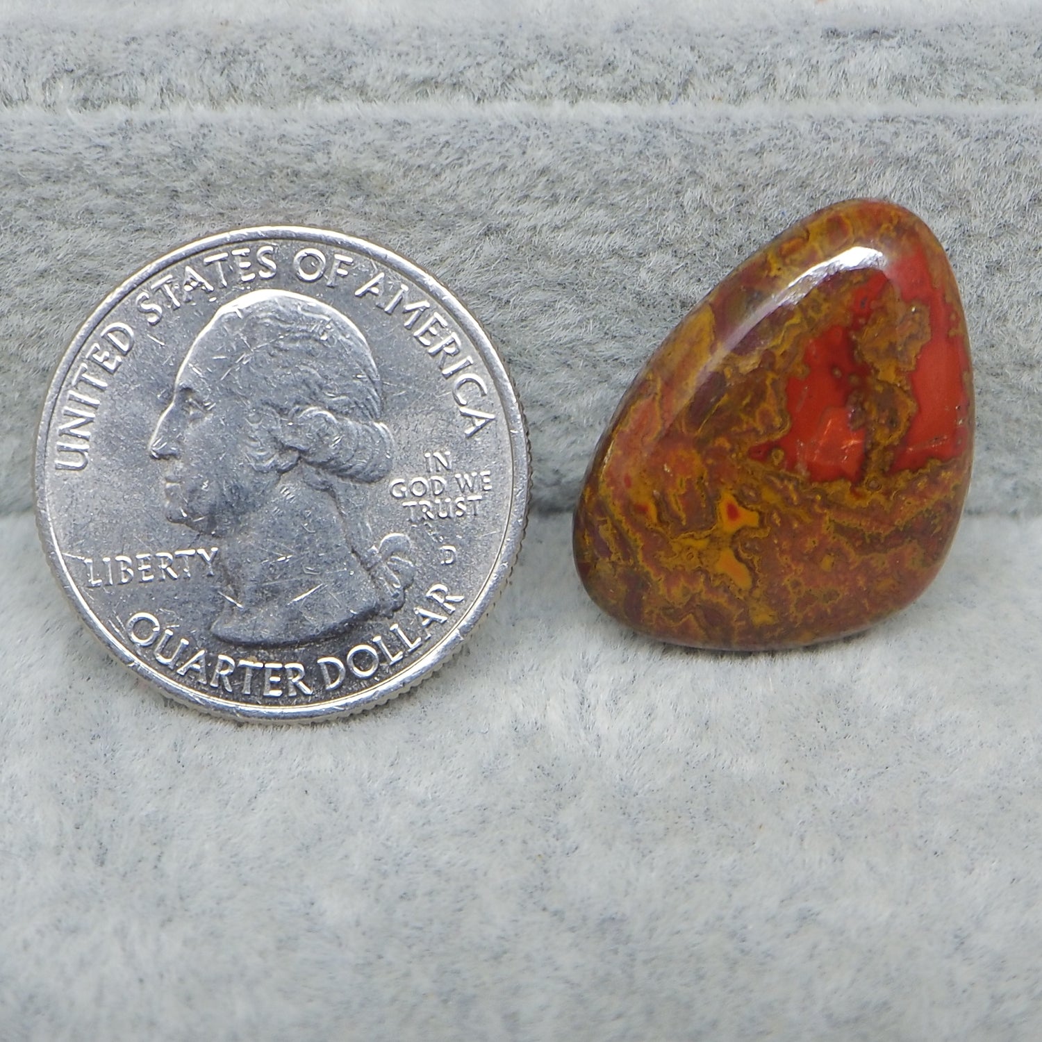 Seam Agate Rounded Triangle Cabochon 24x18mm 19ct – Freeform