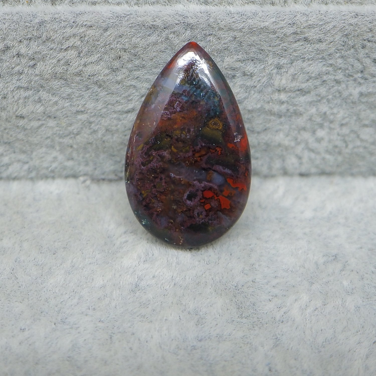 Seam Agate Pear Cabochon 24x15mm 13.5ct - Natural Gemstone