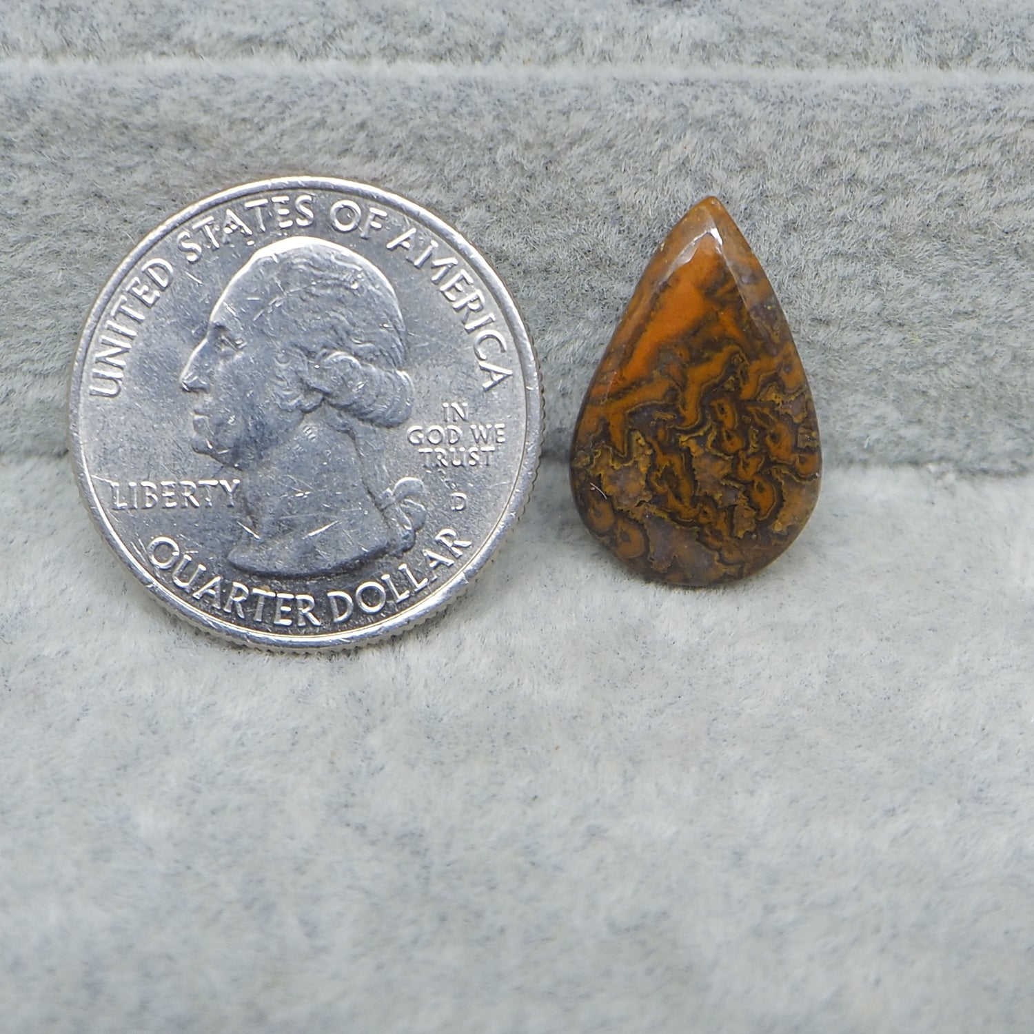 Seam Agate Pear Cabochon 20x13mm 8ct - Natural Gemstone