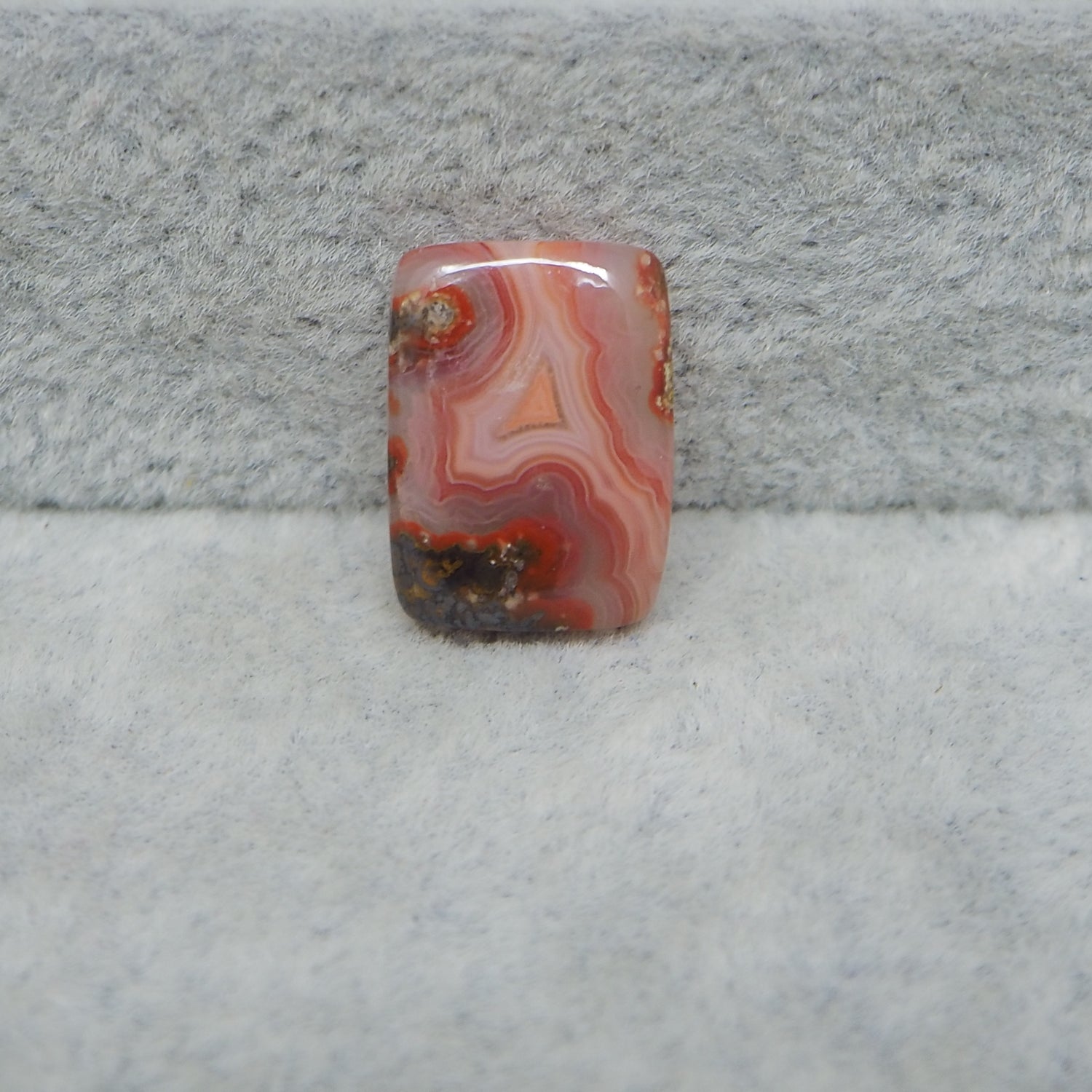 Small Seam Agate Baguette Cabochon 16x12mm 8.5ct – Natural Gemstone