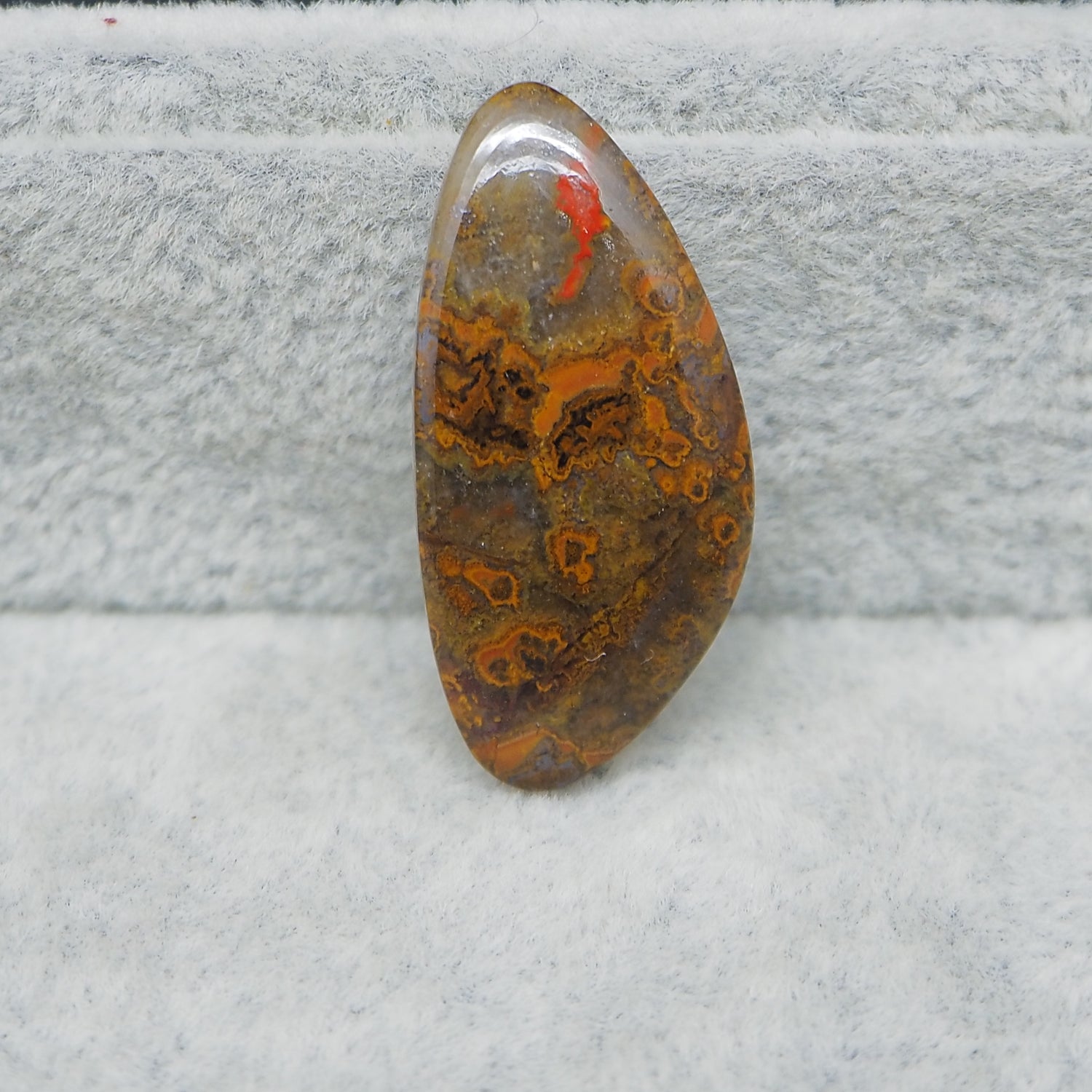 Seam Agate Freeform Rounded Triangle 30x14mm 16.5ct Natural Stone