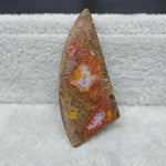 Seam Agate shield cabochon 19.5ct flat back ready to set Pedra Gems
