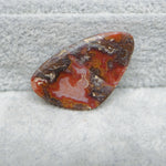 Smooth large organic natural agate tumble gemstone close-up banding detail
