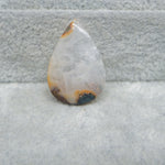 Seam Agate teardrop cabochon 16ct flat back ready to set Pedra Gems