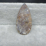 Natural banded agate XL pear gemstone close-up pattern detail low dome