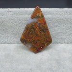  Seam Agate diamond shape cabochon 35x24mm flat back ready to set Pedra Gems