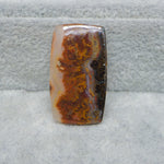 Natural banded agate mid-size baguette gemstone close-up pattern detail