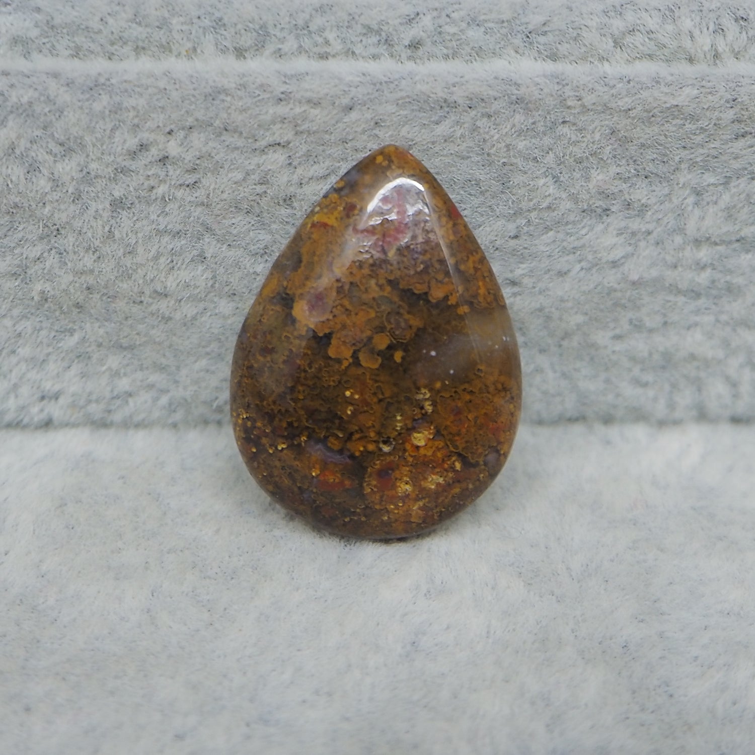  Seam Agate rectangle cabochon 13.5ct flat back ready to set Pedra Gems