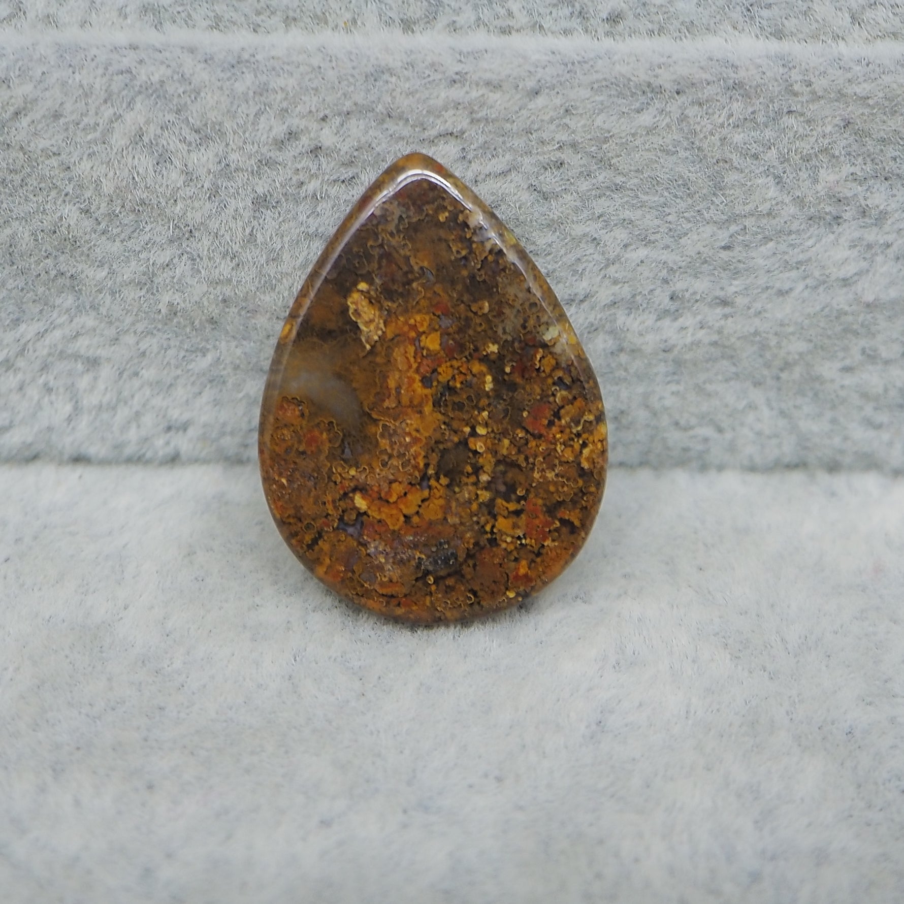 Natural banded agate mid-size baguette gemstone close-up pattern detail