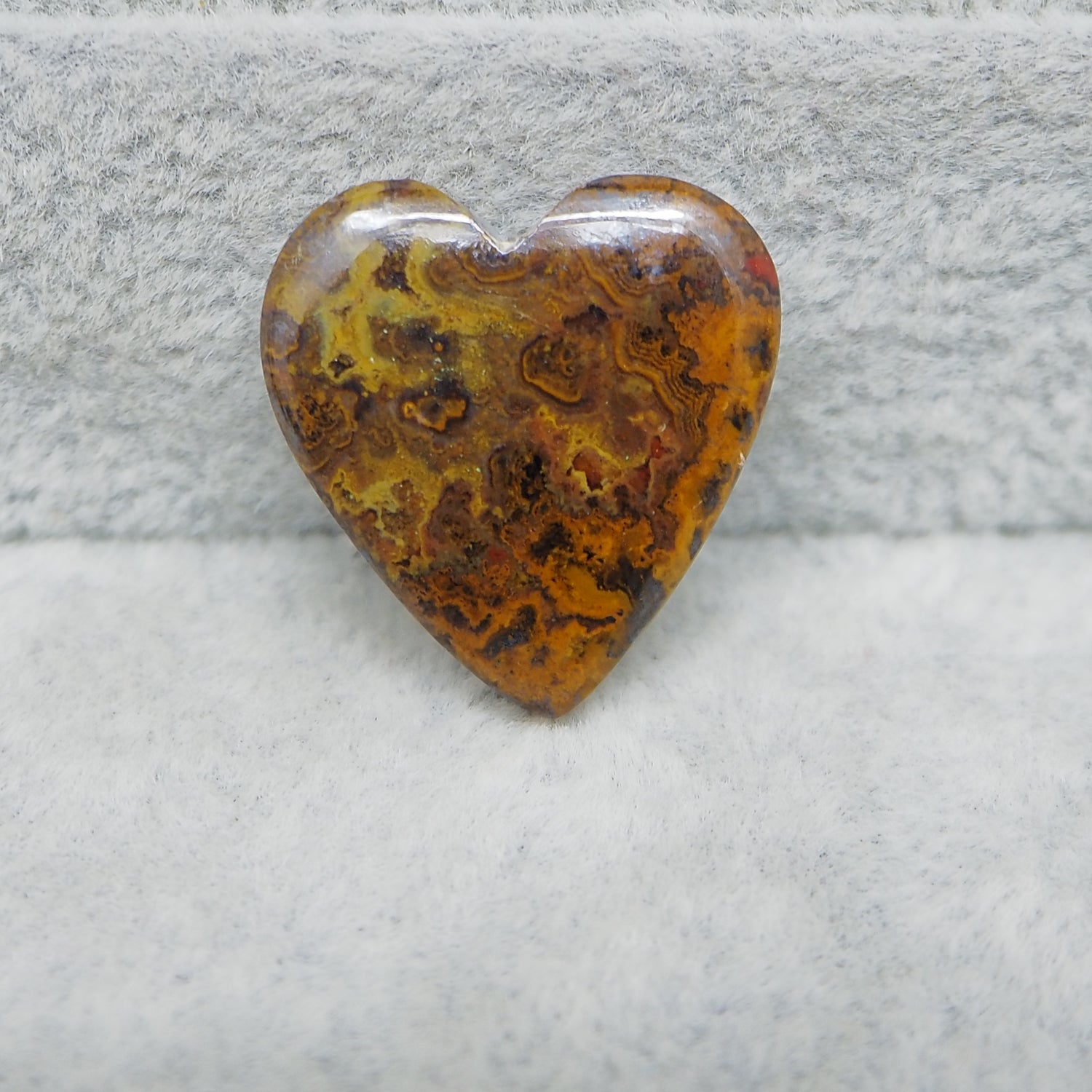 Seam Agate rectangle cabochon 17.5ct flat back ready to set Pedra Gems
