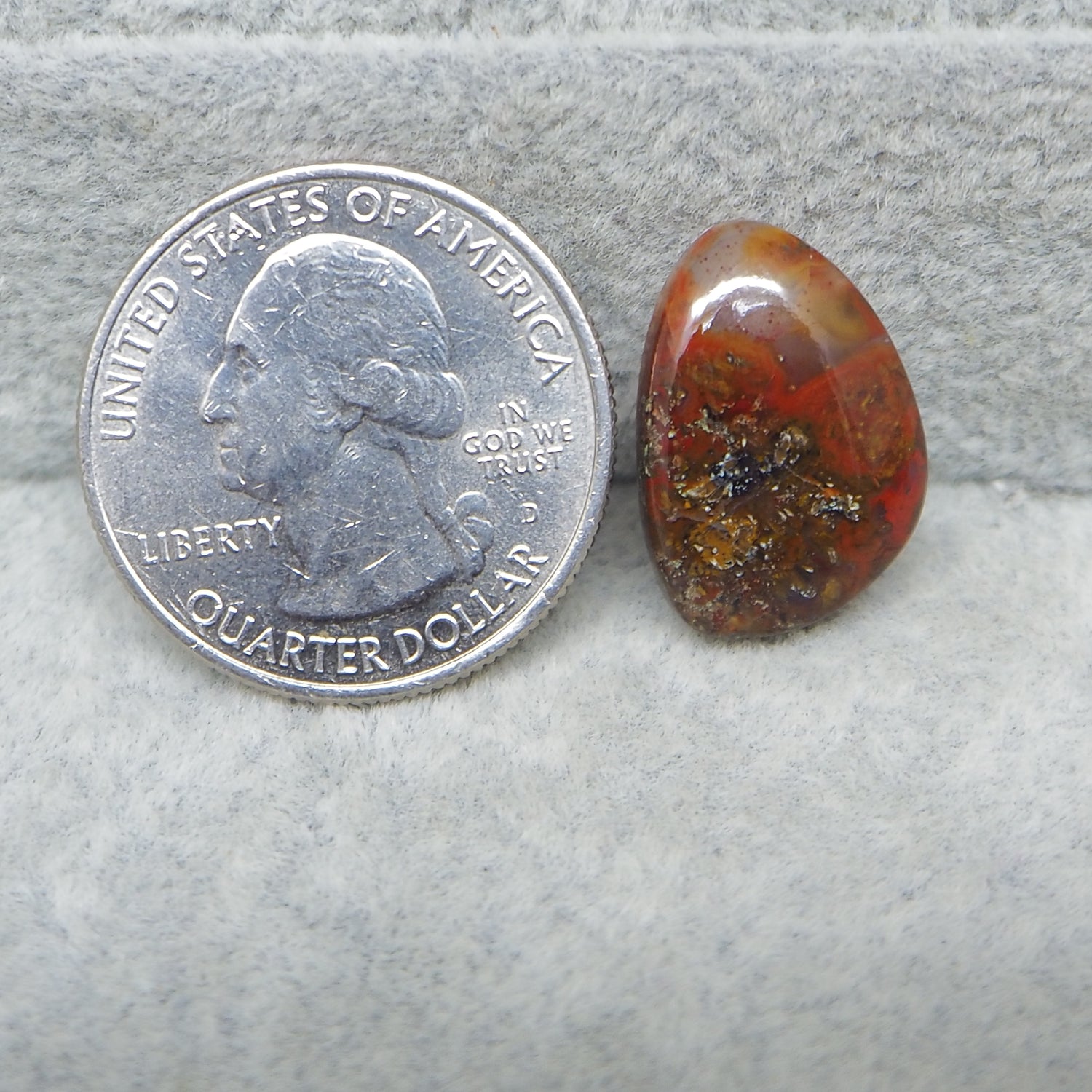Large Seam Agate Tumble Cabochon 19x13mm 8.5ct – Pedra Gems