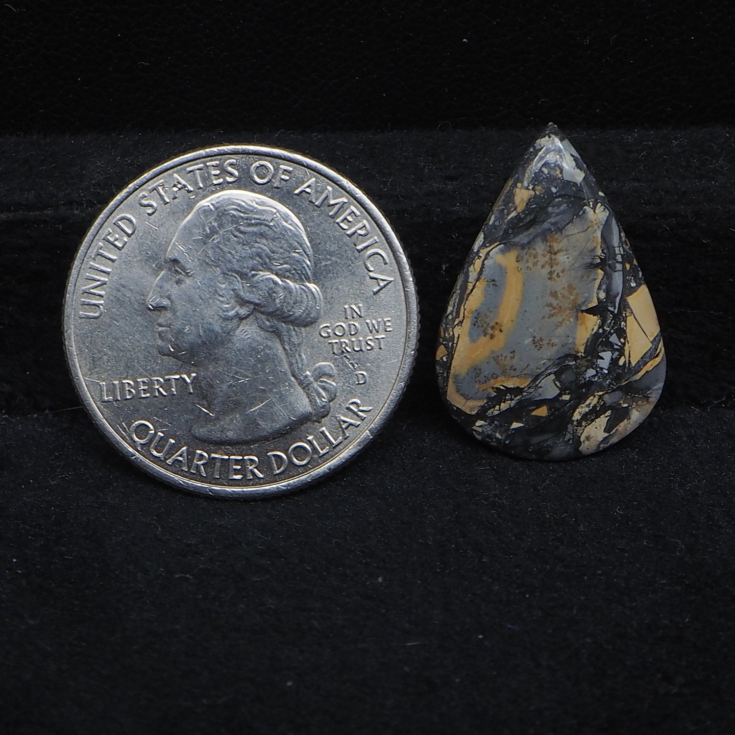 Maligano Jasper Cabochon 23x16mm 9.5ct Pear – Pedra Gems