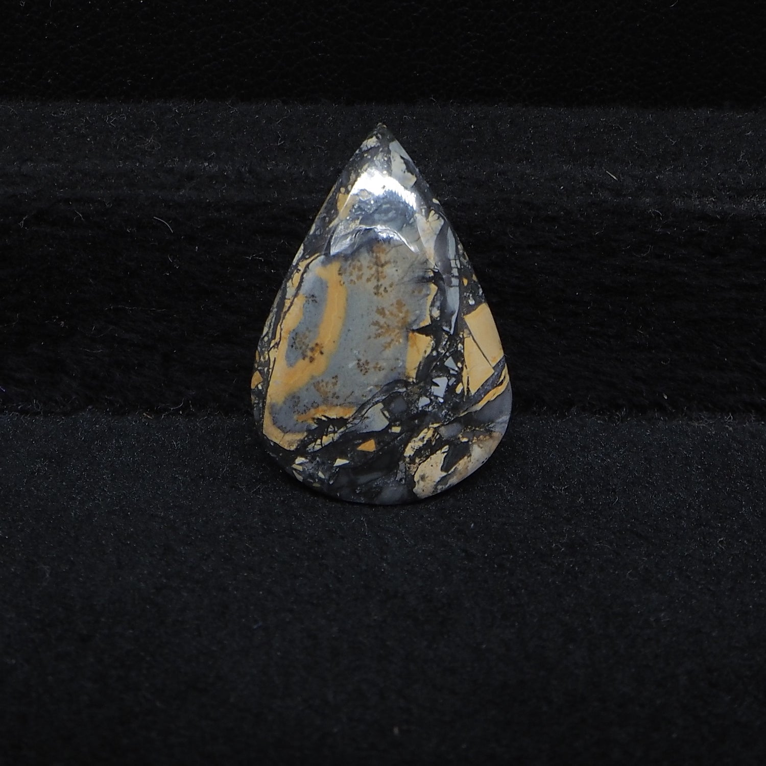 Maligano Jasper Cabochon 23x16mm 9.5ct Pear – Pedra Gems