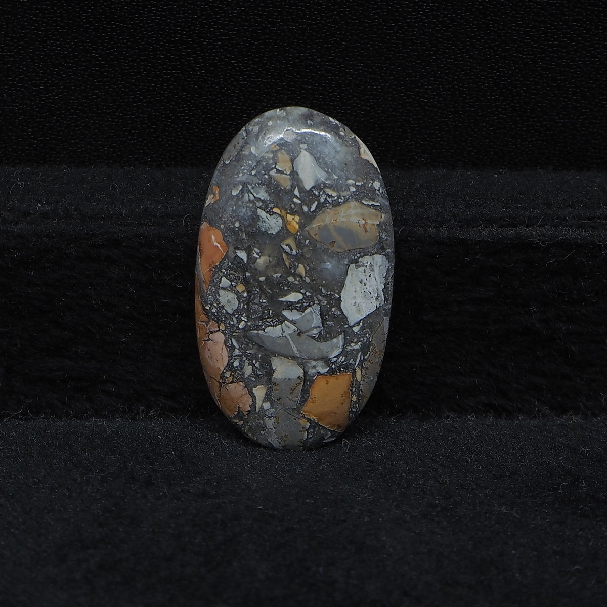 Maligano Jasper oval cabochon 15ct flat back ready to set Pedra Gems