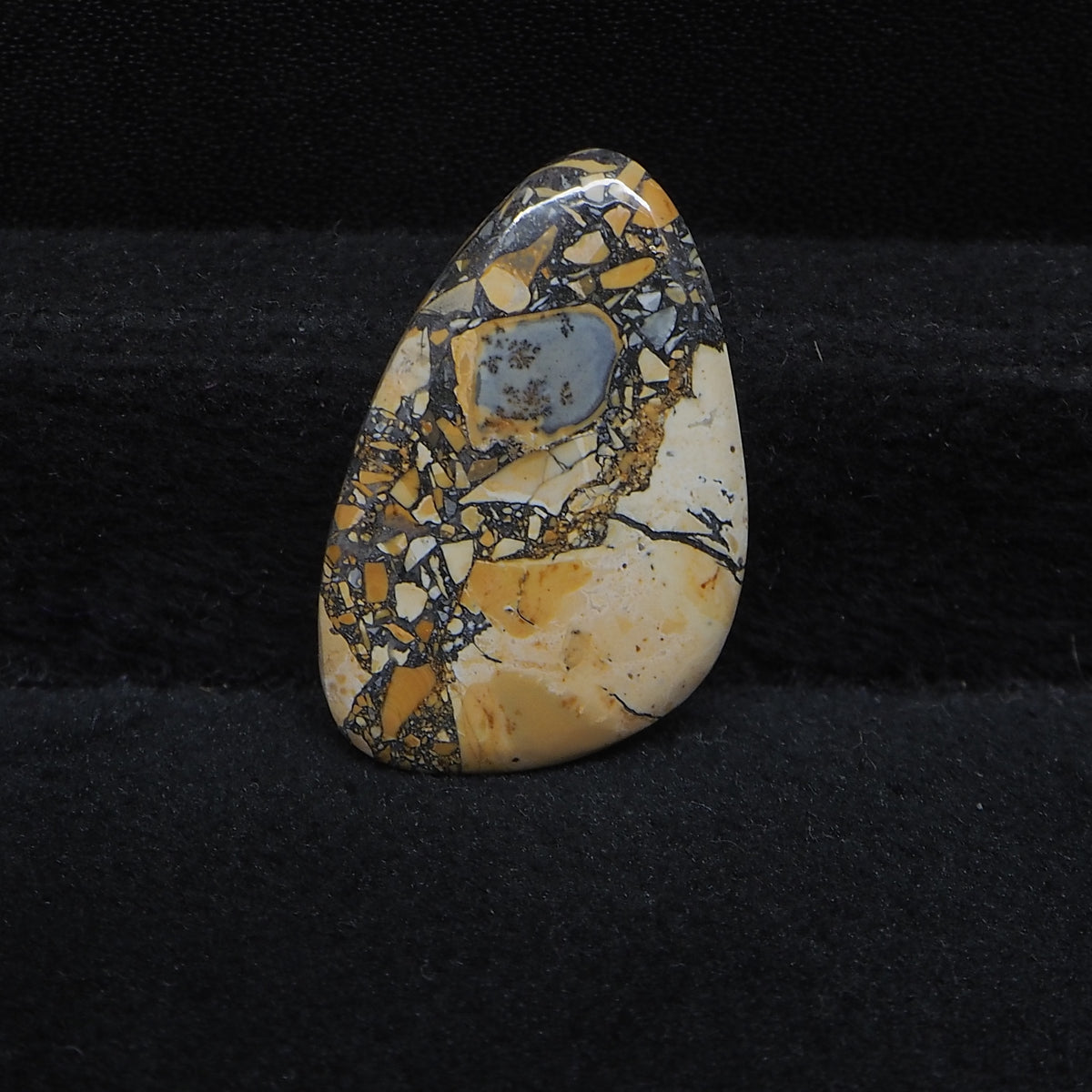 Maligano Jasper freeform cabochon 14ct flat back ready to set Pedra Gems