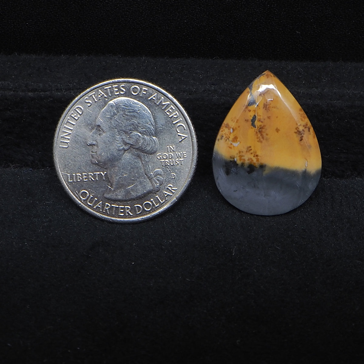 Maligano Jasper pear cabochon 14ct flat back ready to set Sulawesi Indonesia