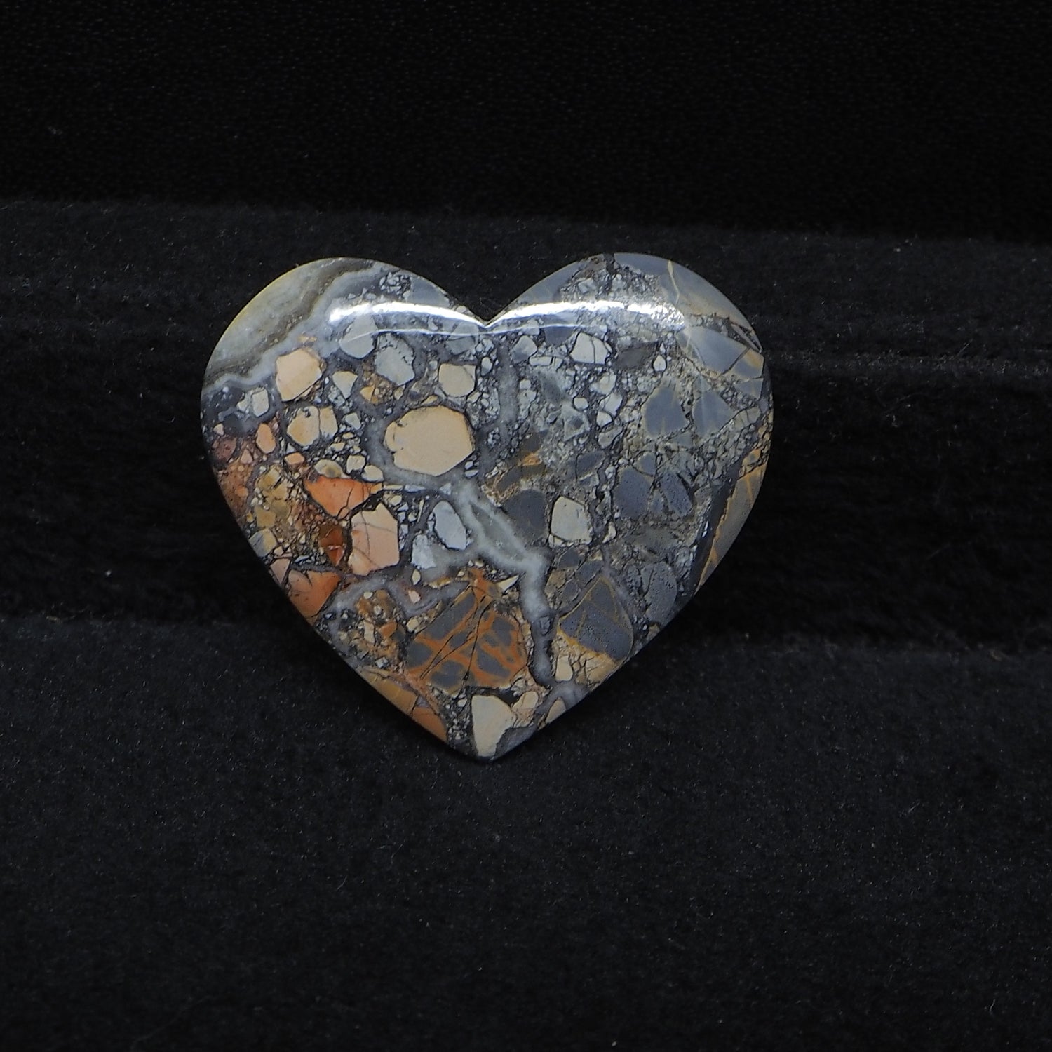 Maligano Jasper Cabochon 23x26mm 19ct Heart – Pedra Gems