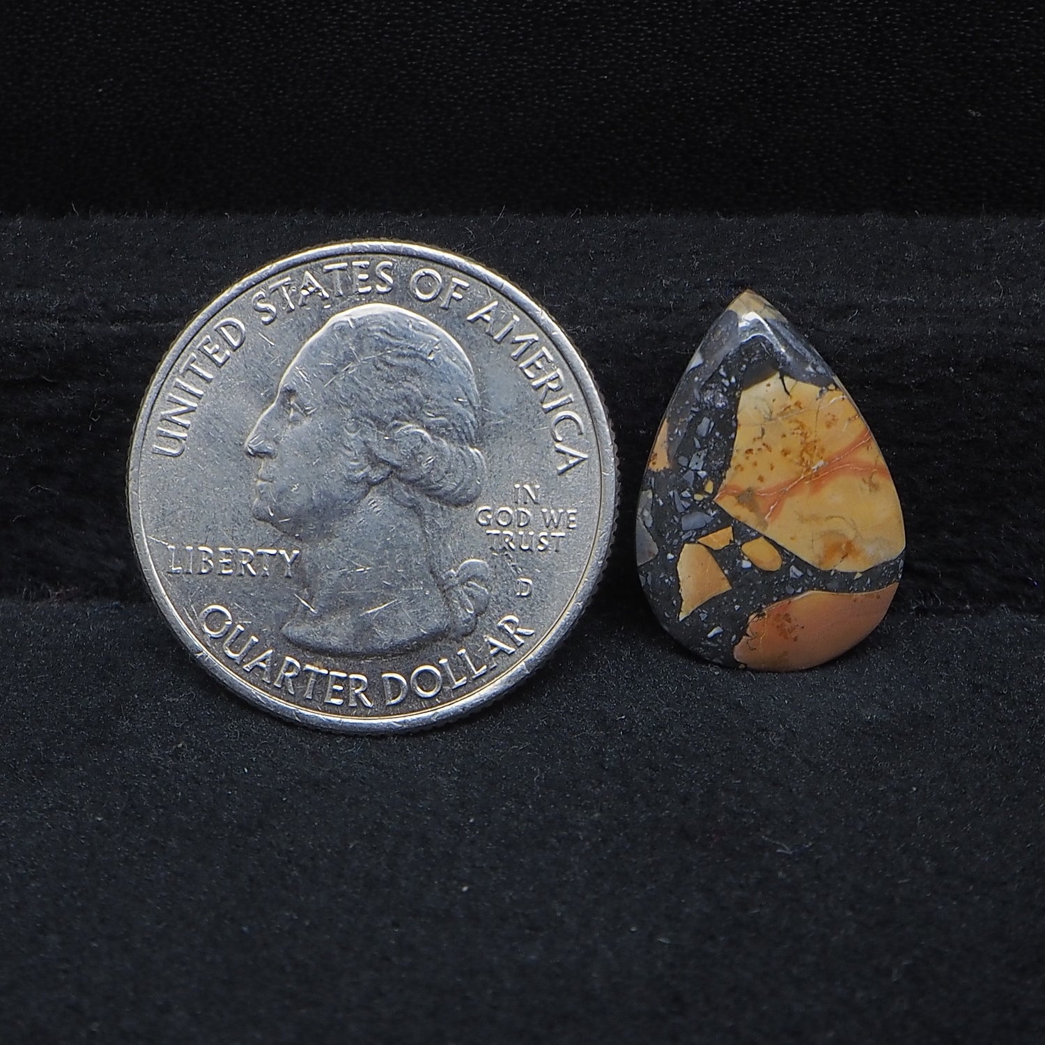 Maligano Jasper Cabochon 19x13mm 7ct Pear – Pedra Gems