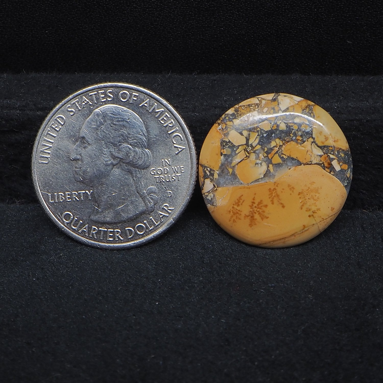 Maligano Jasper Cabochon 22x22mm 16.5ct Round – Pedra Gems