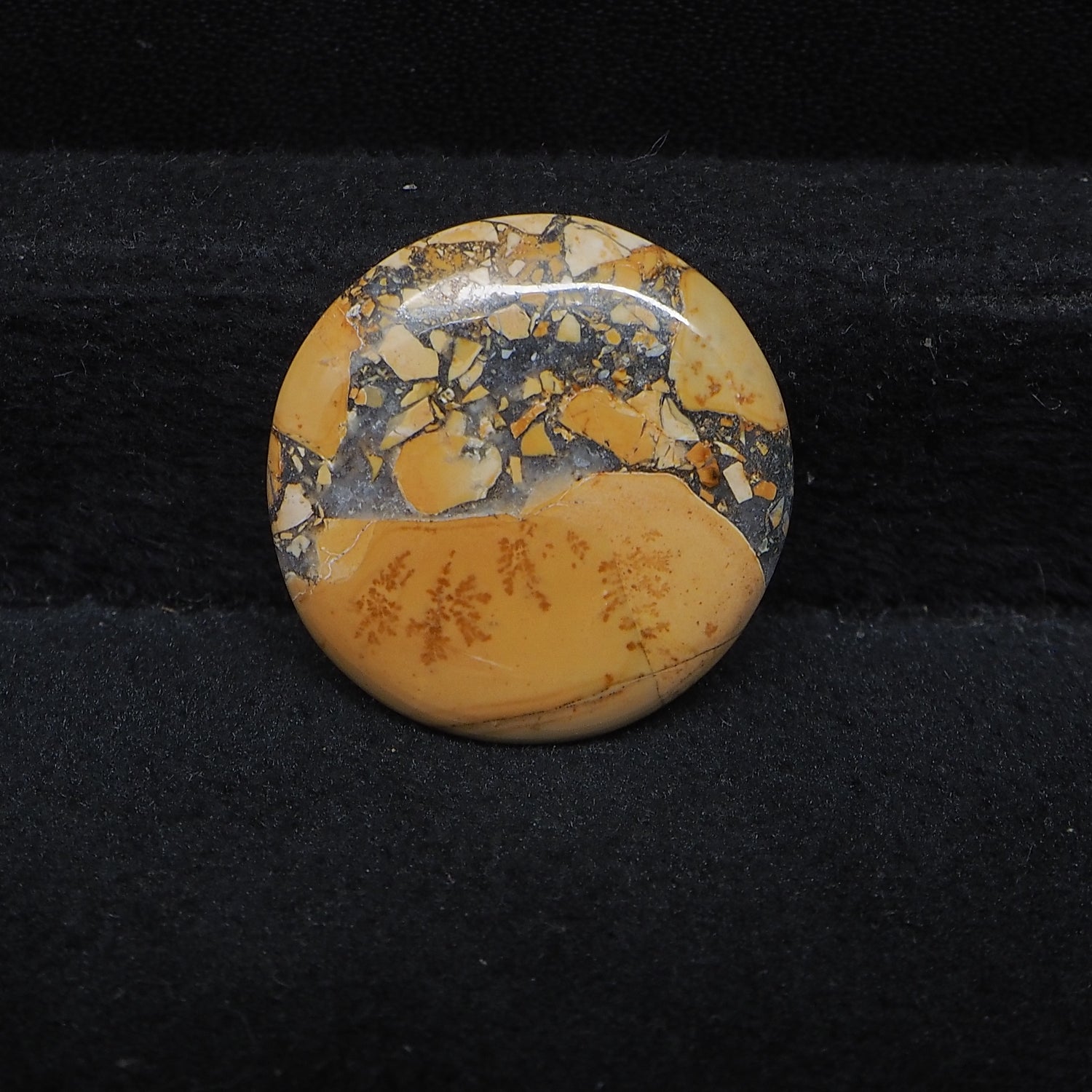 Maligano Jasper Cabochon 22x22mm 16.5ct Round – Pedra Gems