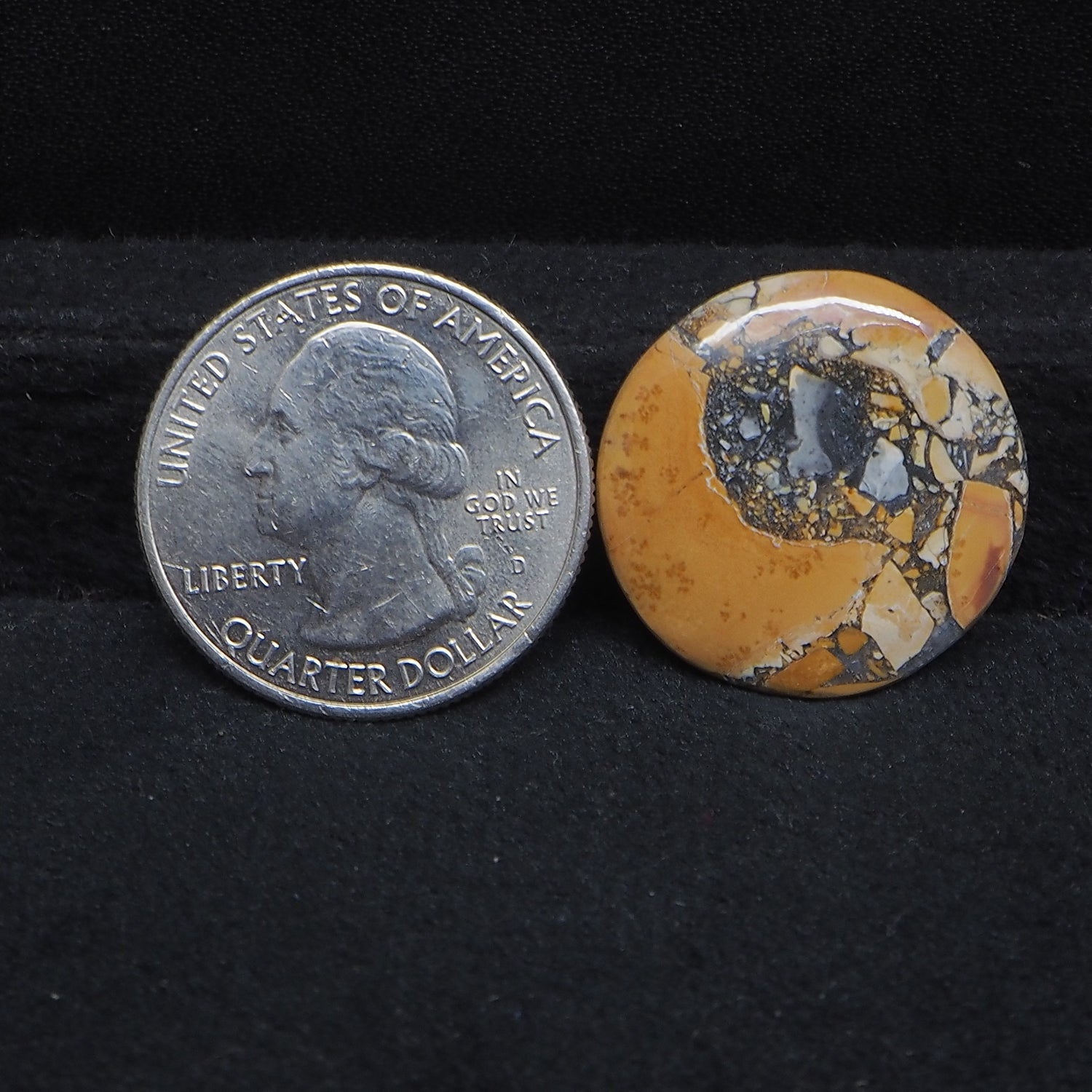 Maligano Jasper Cabochon 22x22mm 17.5ct Round – Pedra Gems