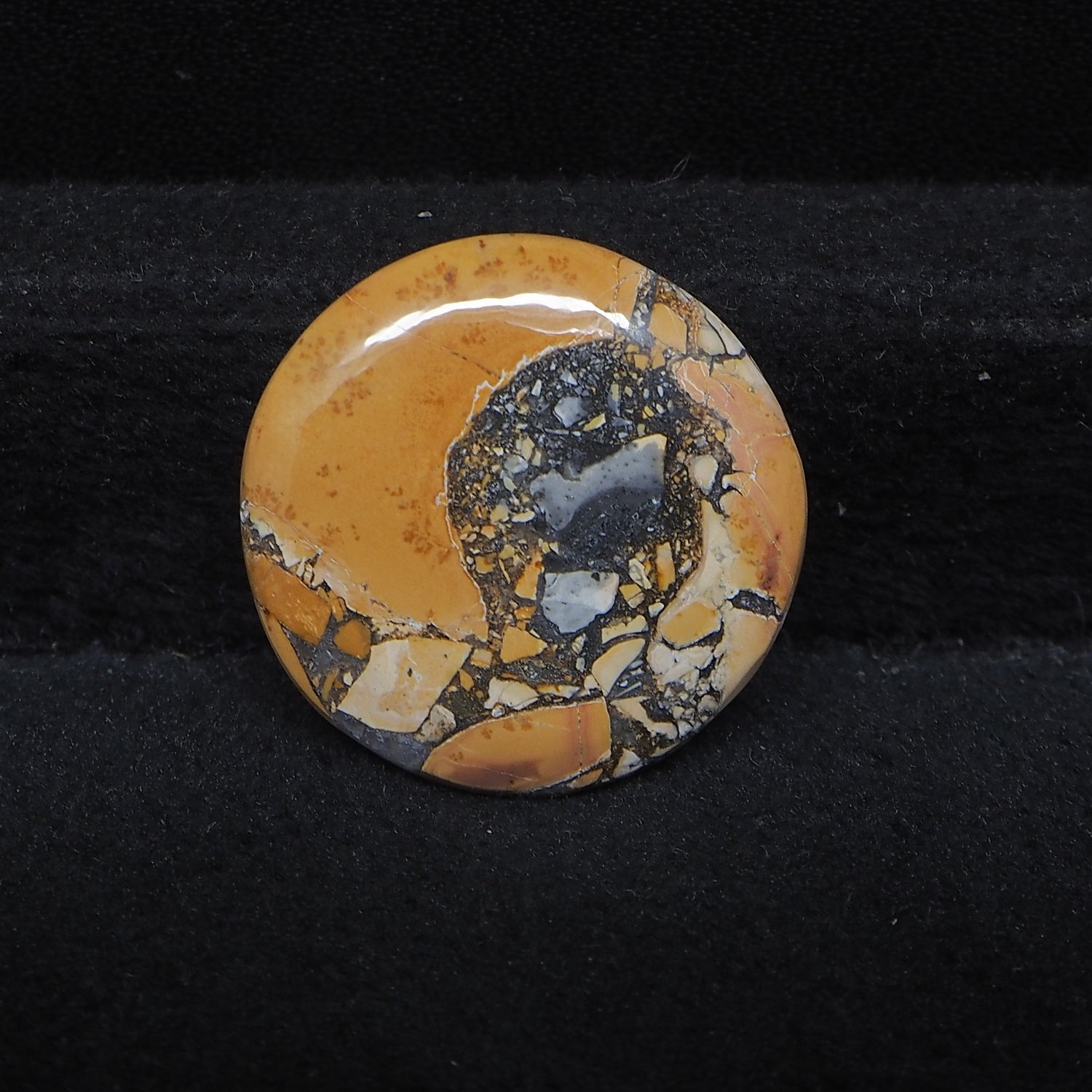 Maligano Jasper Cabochon 22x22mm 17.5ct Round – Pedra Gems